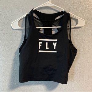 Black Lululemon FLY Crop Top